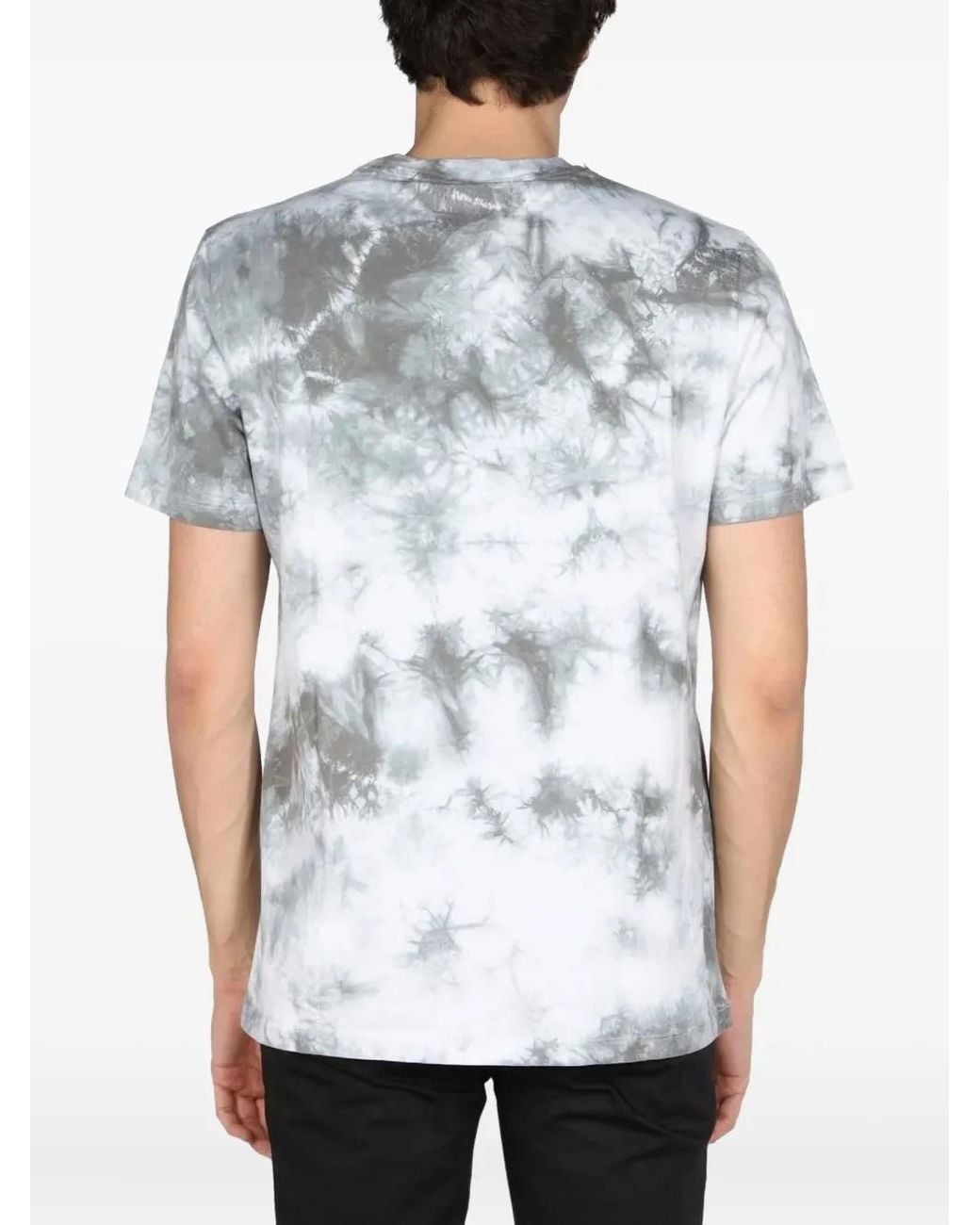 DISCLAIMER White Tie-Dye Logo-Print T-Shirt for men