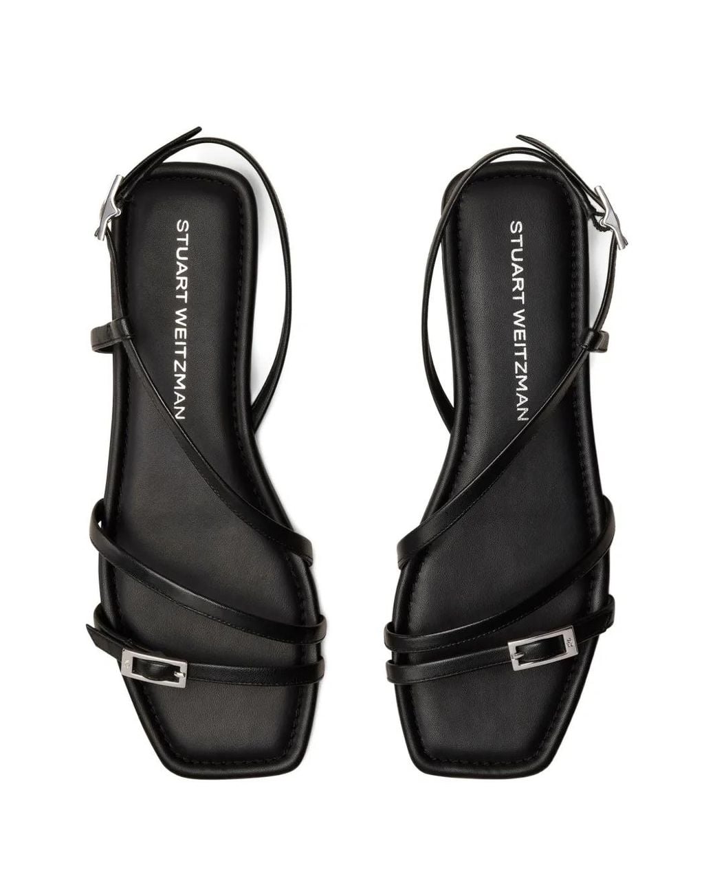 Stuart Weitzman Black Georgie Sandals