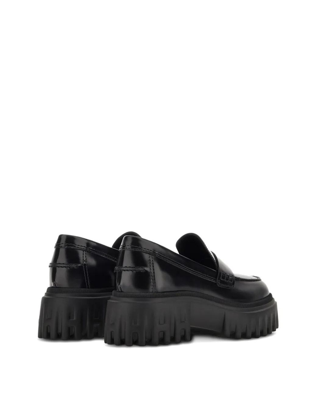 Hogan Black Leather Loafers
