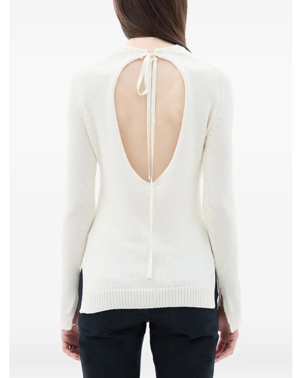 Ann Demeulemeester White Weja Pullover