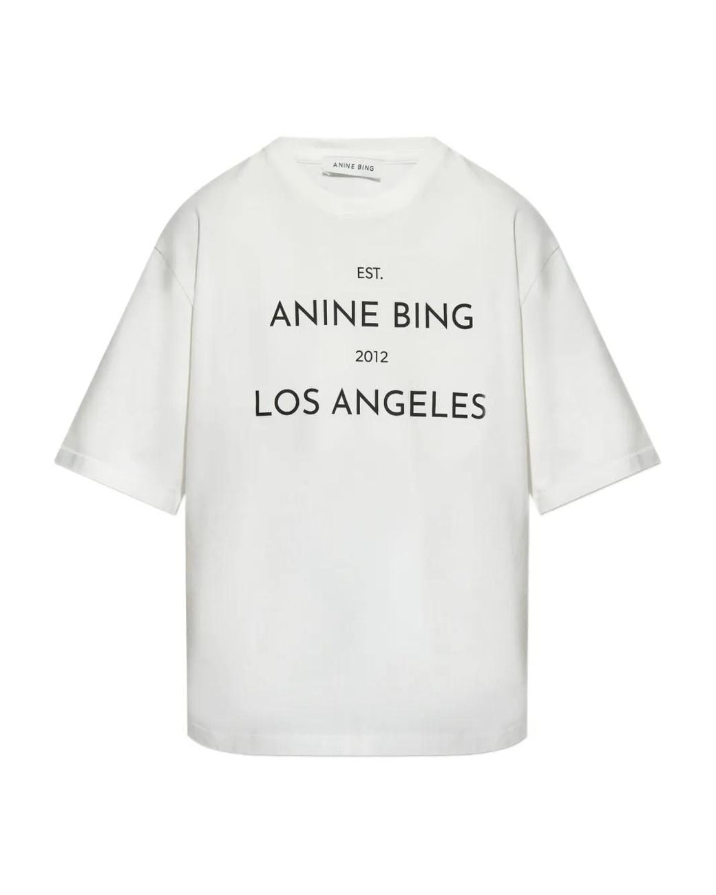Anine Bing White Rudy Tee T-Shirt