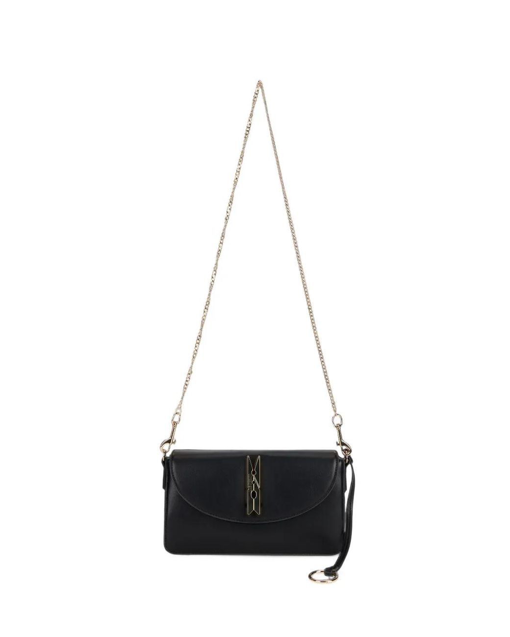 Love Moschino White Clothespin-Plaque Chain-Link Shoulder Bag