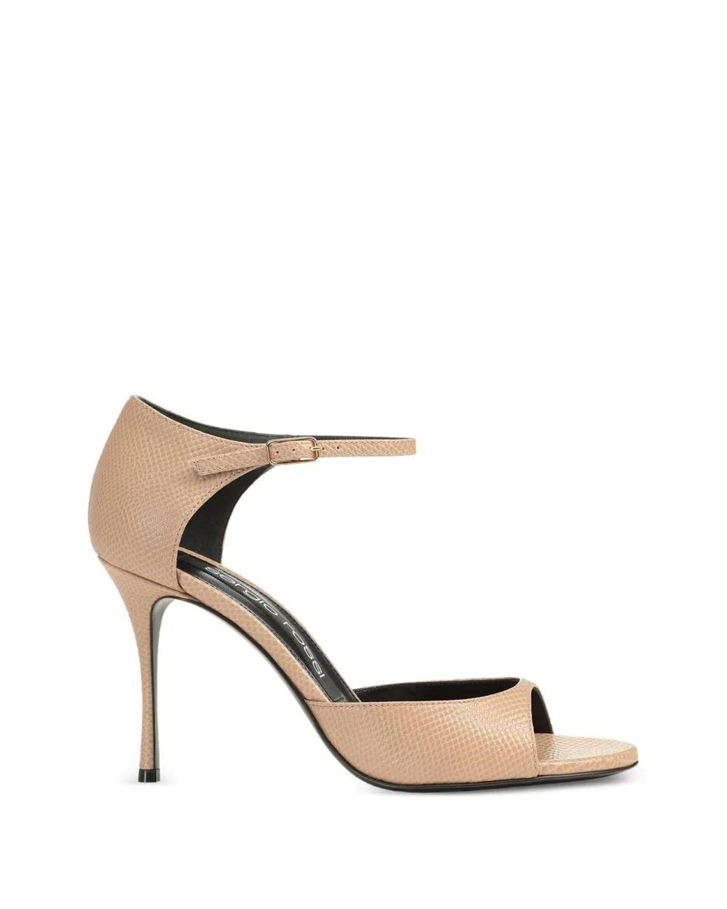 Sergio Rossi White Godiva Lizard-Effect Heeled Pumps