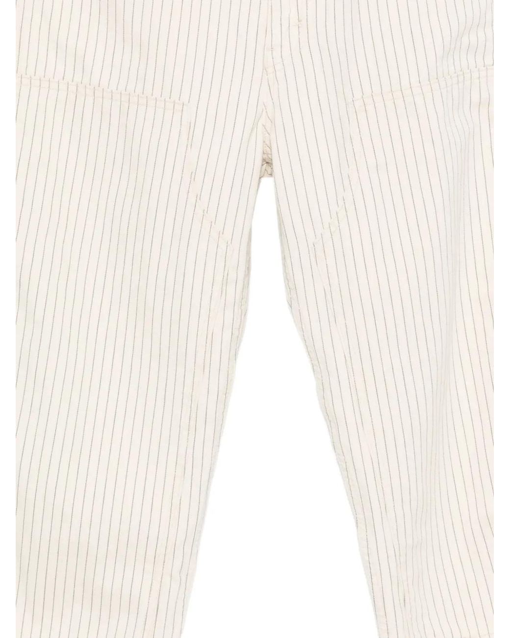 Levi's White Striped Trousers for men