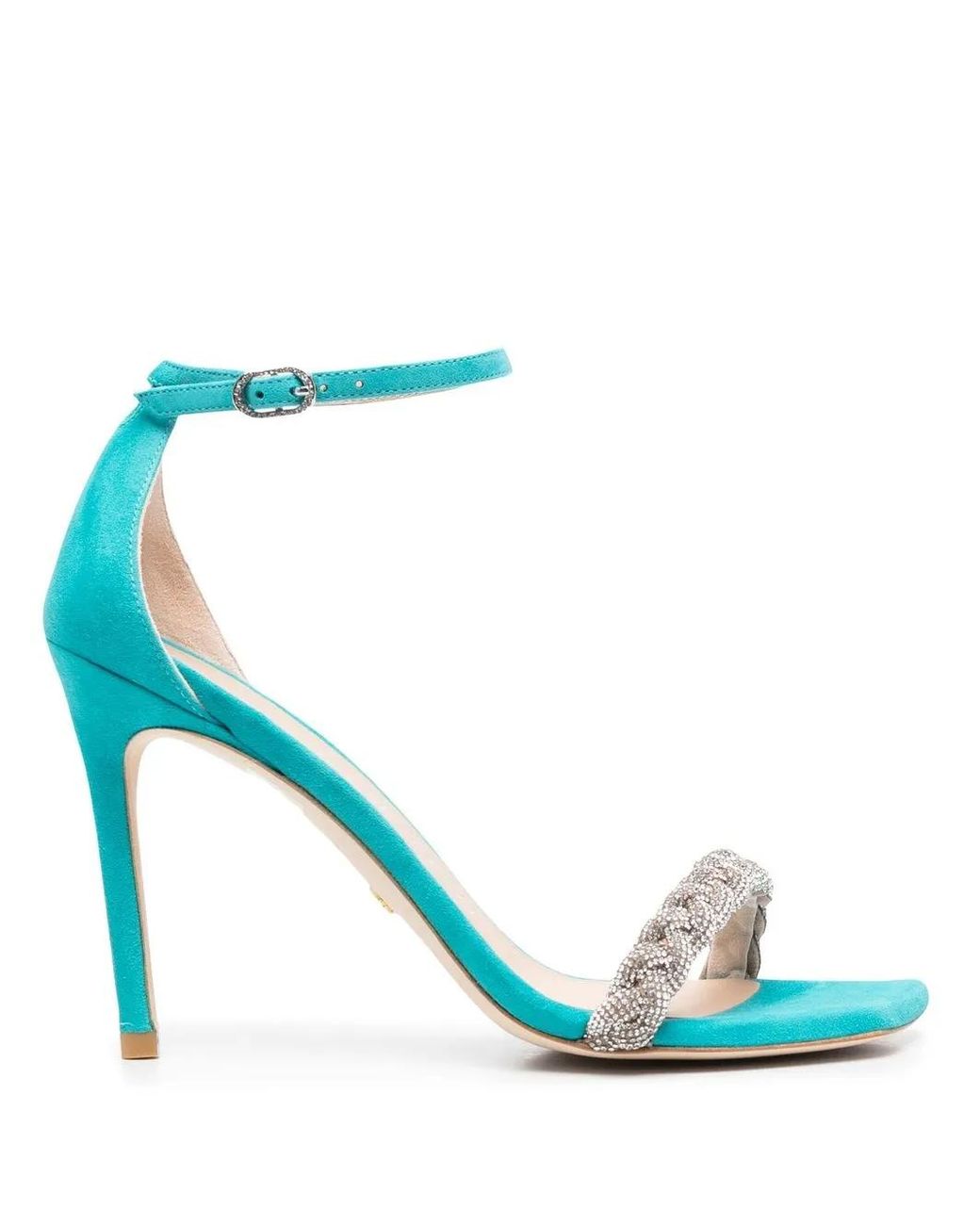 Stuart Weitzman Blue Sue 100Mm Braided-Strap Sandals