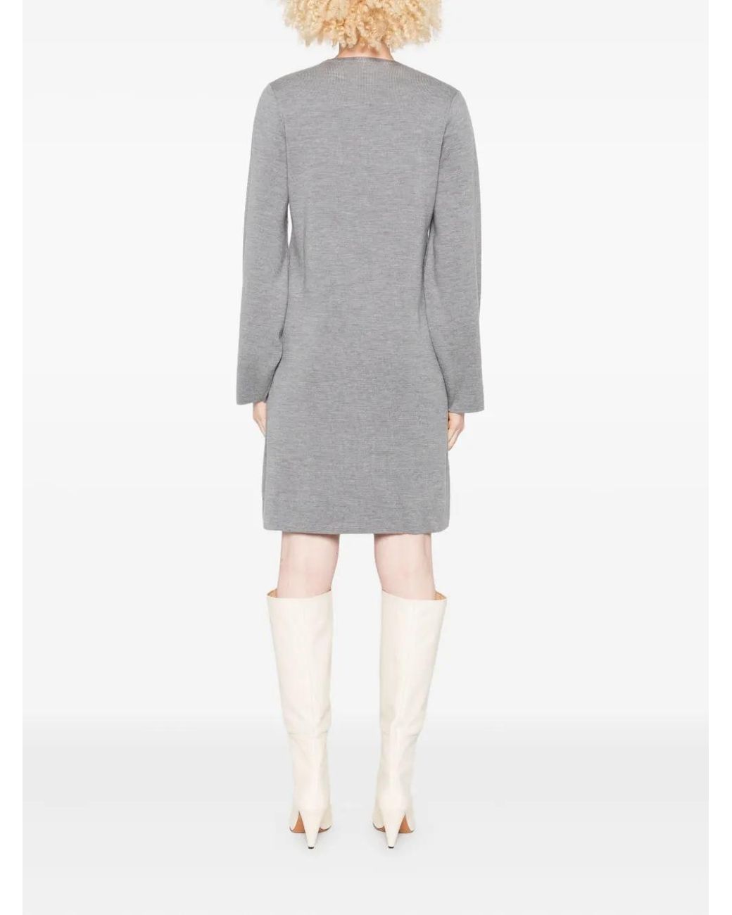 Fabiana Filippi クルーネック ドレス グレー | Lyst