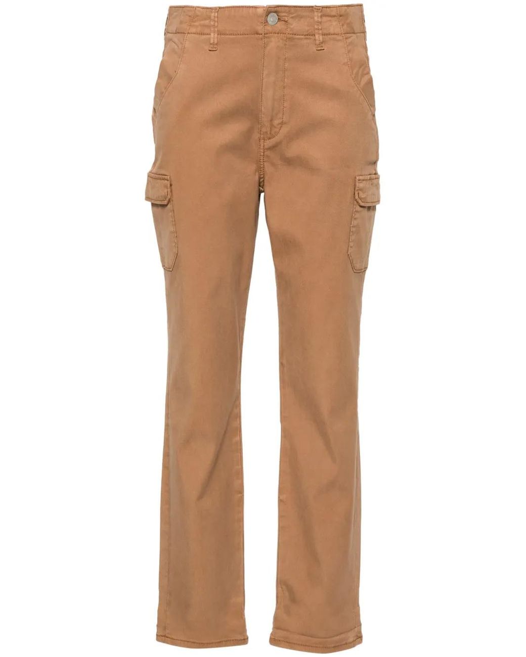 PAIGE Brown Drew Straight Cargo Trousers