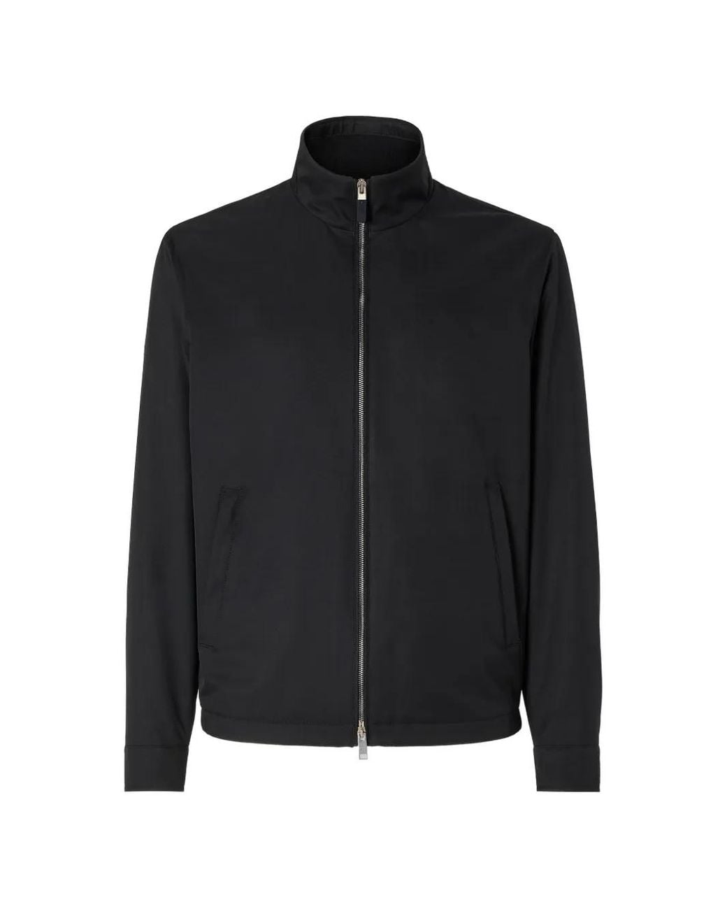 Zegna Black Microfiber Motorin 100Cc Blouson for men