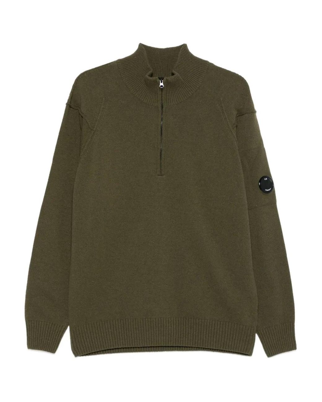C P Company Green Wool Sweater for men