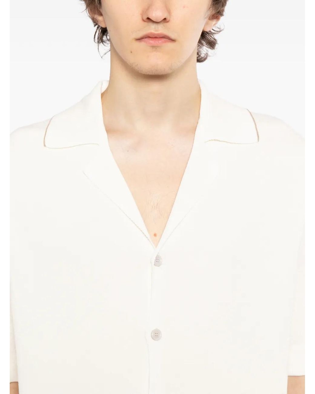 Lardini White Cotton Shirt for men
