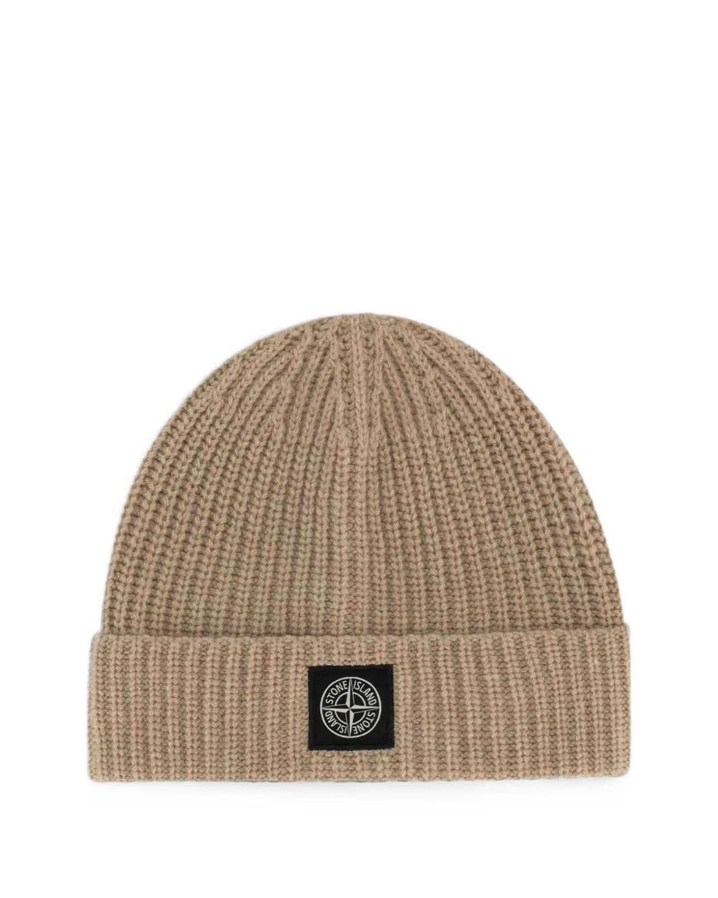 Stone Island Brown N100012 Light Rws-Geelong-Wool Beanie for men