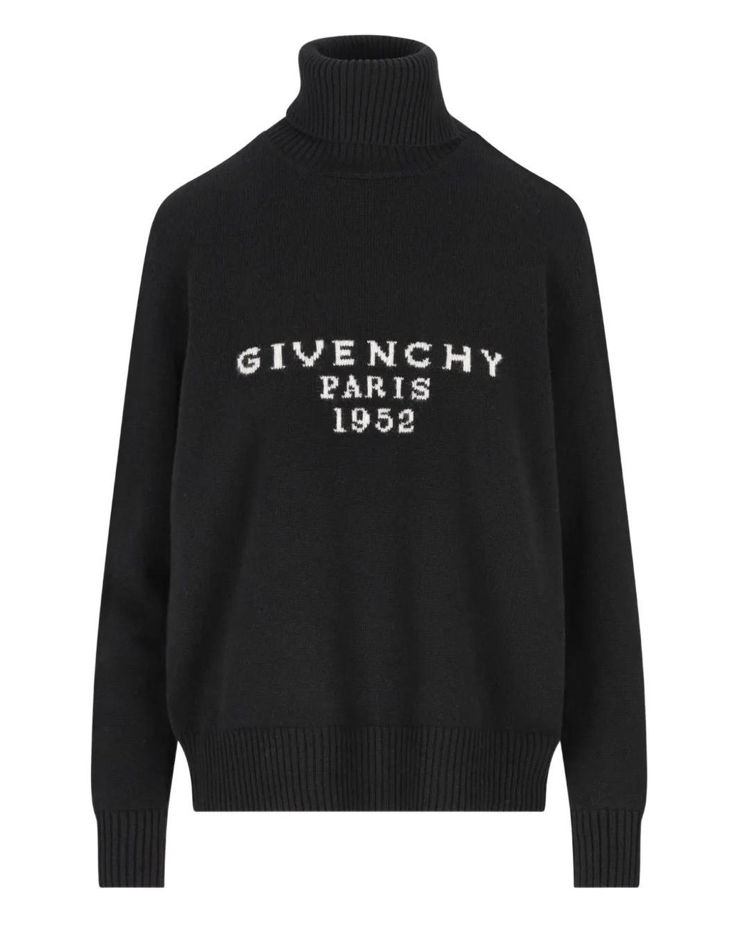 Givenchy Black Logo-Detail Turtleneck Sweater