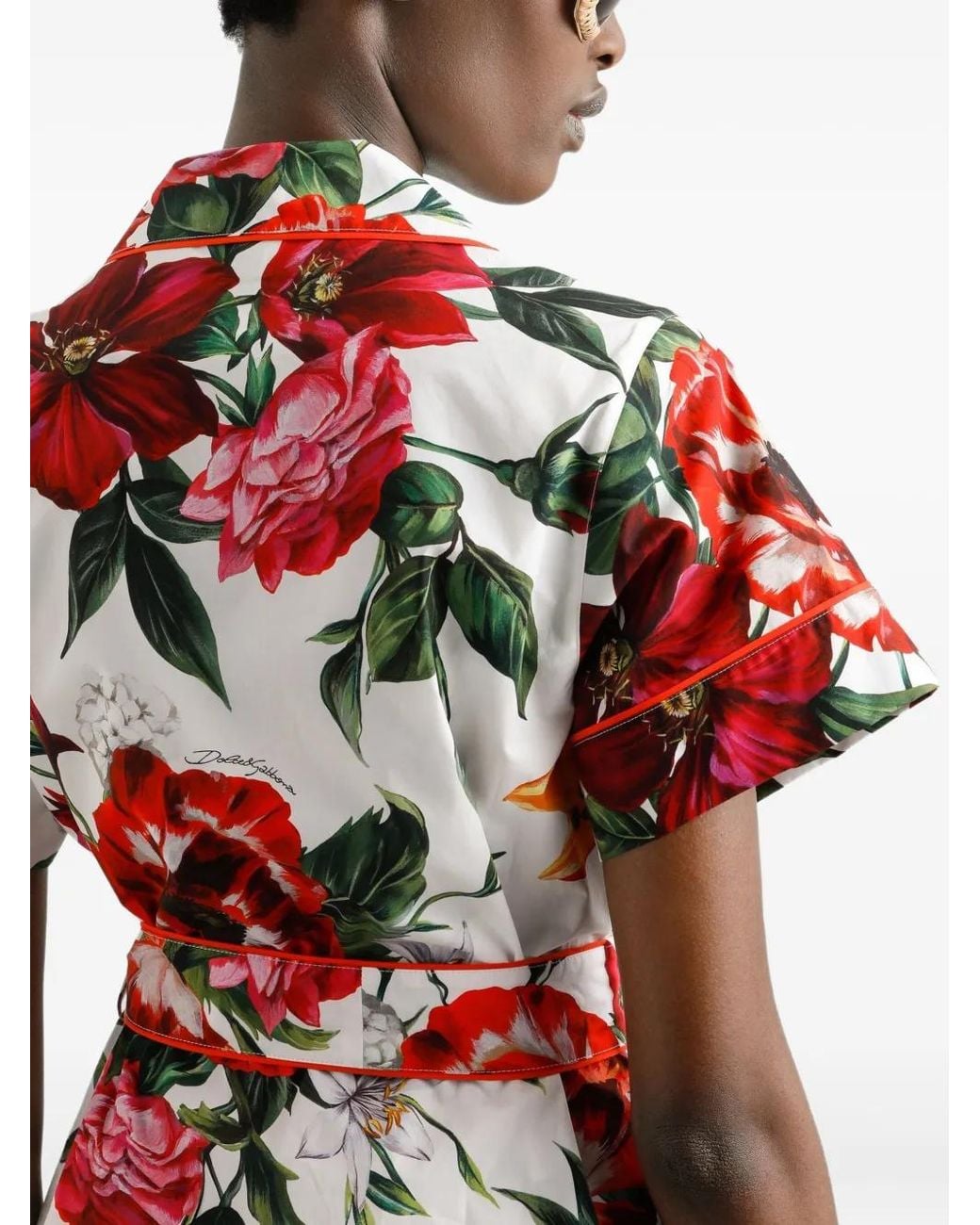 Dolce & Gabbana Red Cotton Shirt