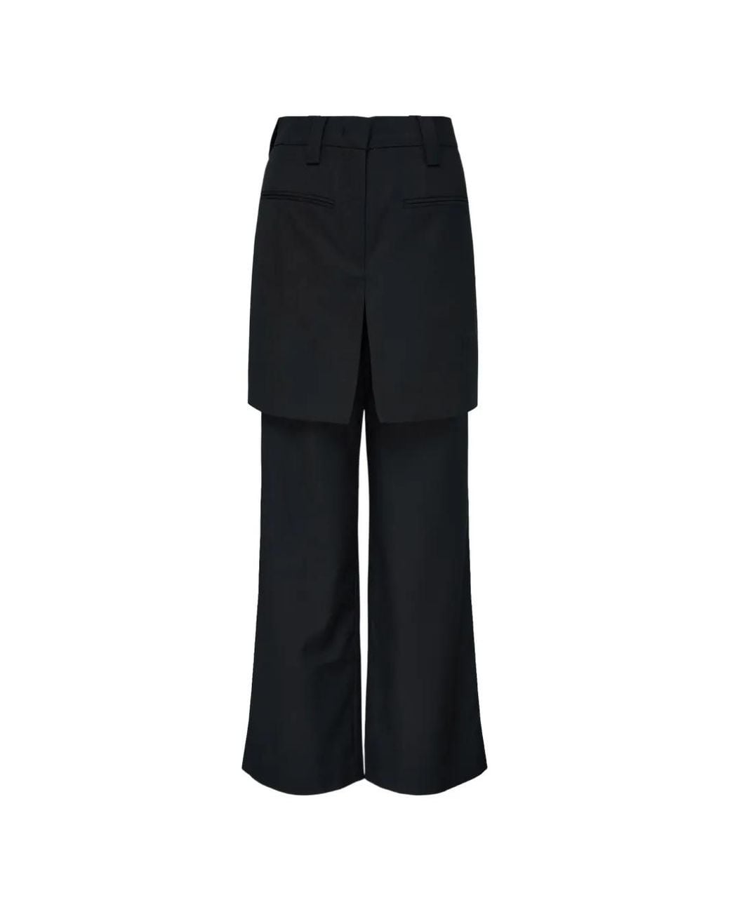 Club21 Collection Black Lila Layered-Design Trousers