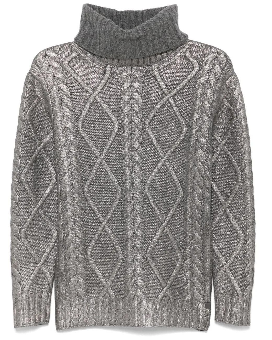 Herno Trui Met Lamé-Effect in het Gray