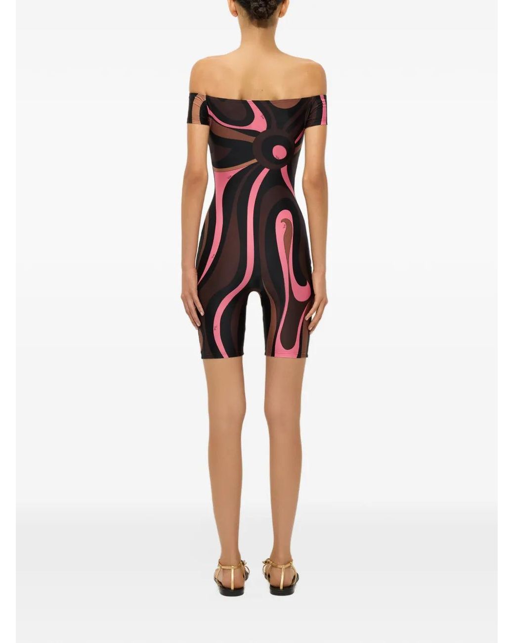 Emilio Pucci White Marmo Print Jumpsuit