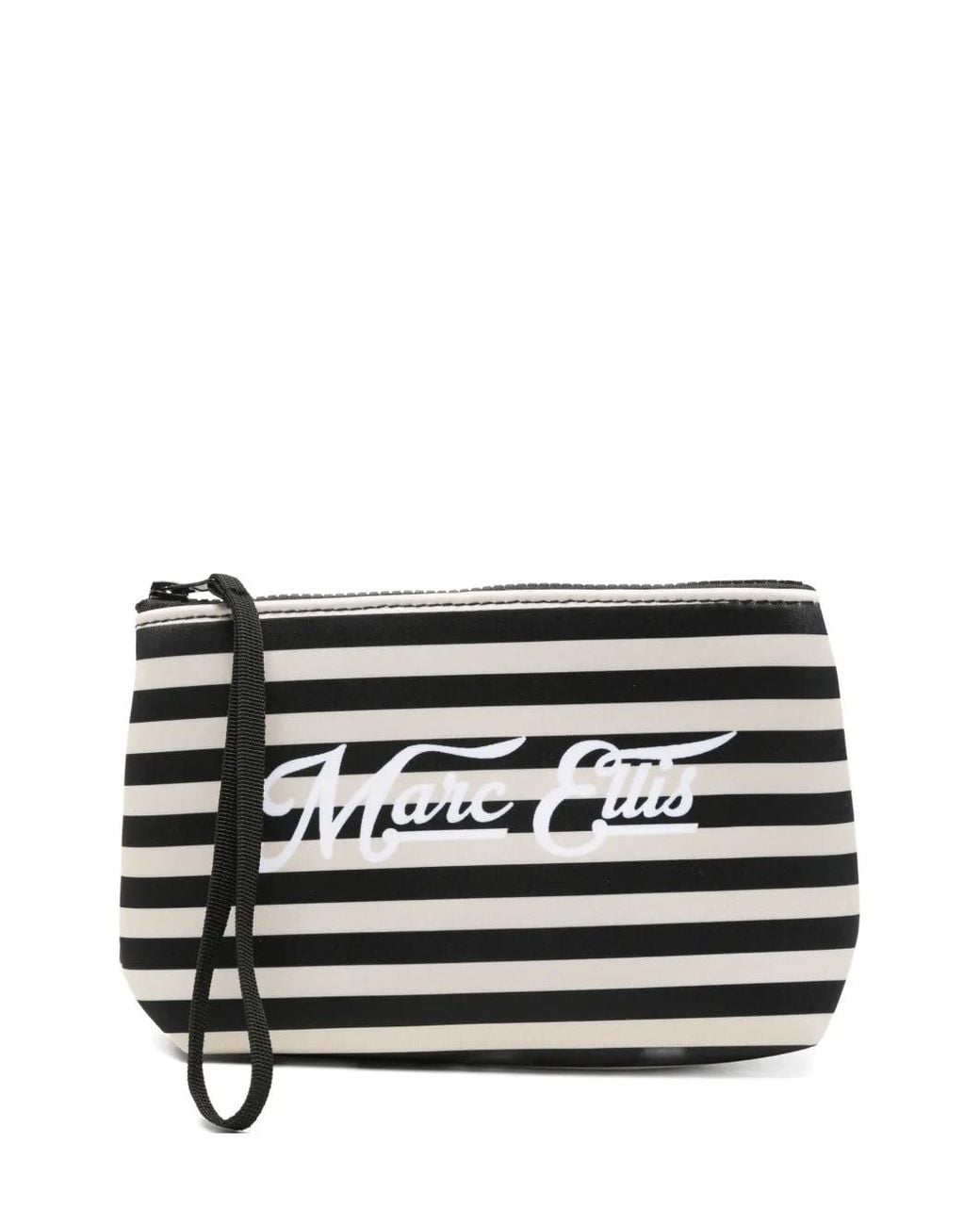 Marc Ellis Black Buby Striped Clutch Bag