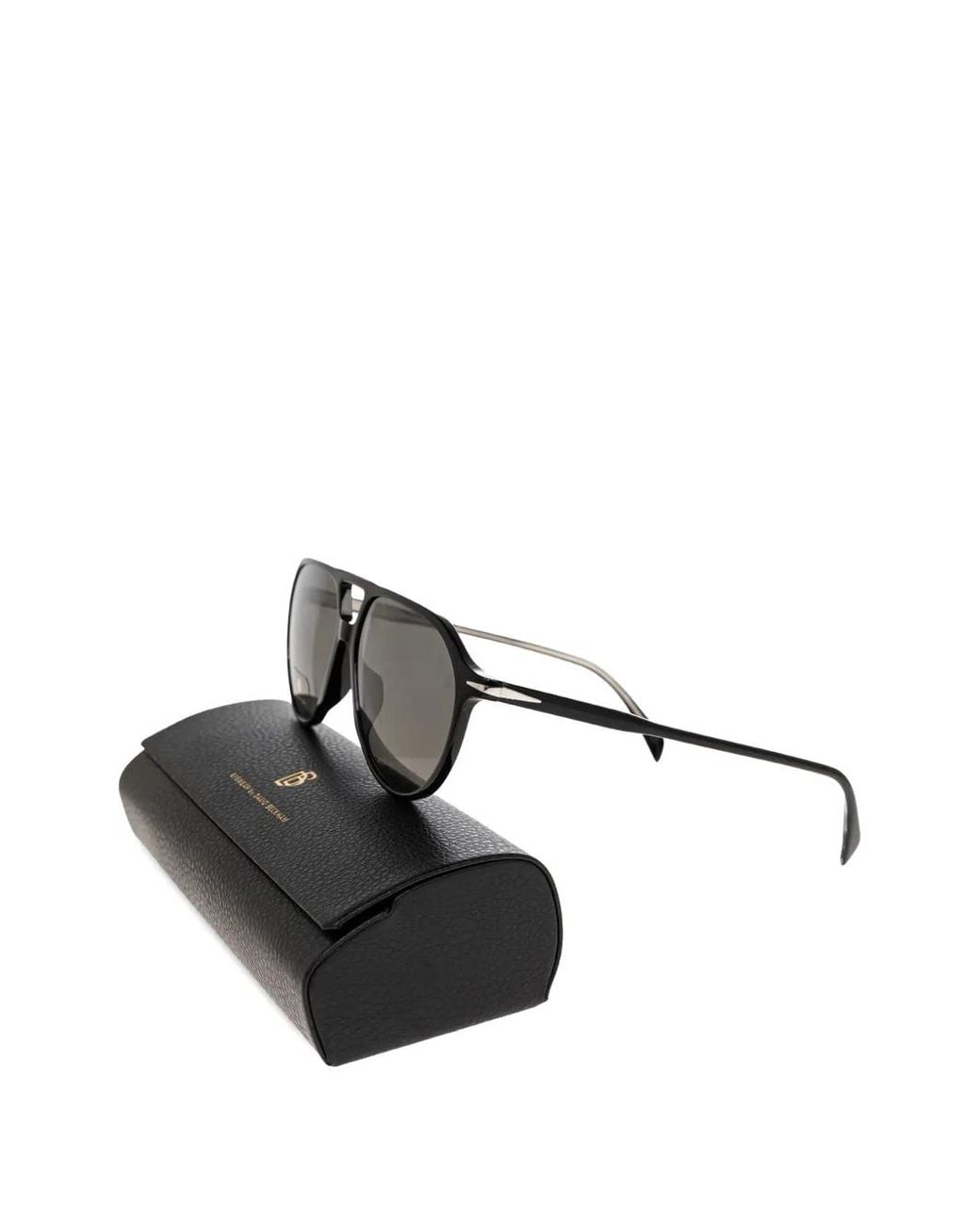 David Beckham Gray Pilot-Frame Sunglasses for men