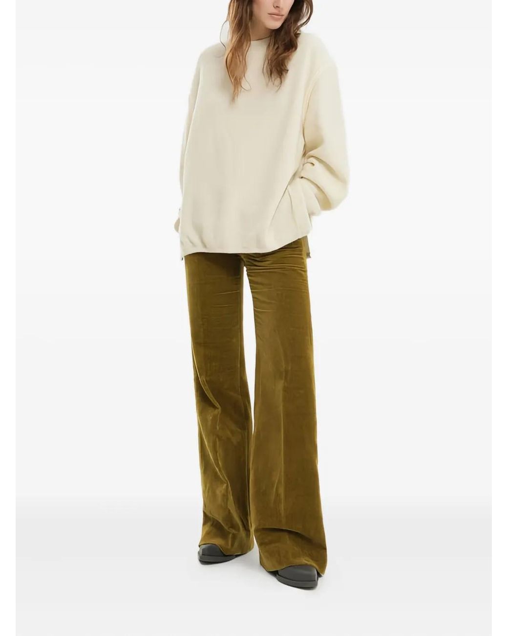 1989 STUDIO Natural Crew-Neck Press-Button Sweatshirt