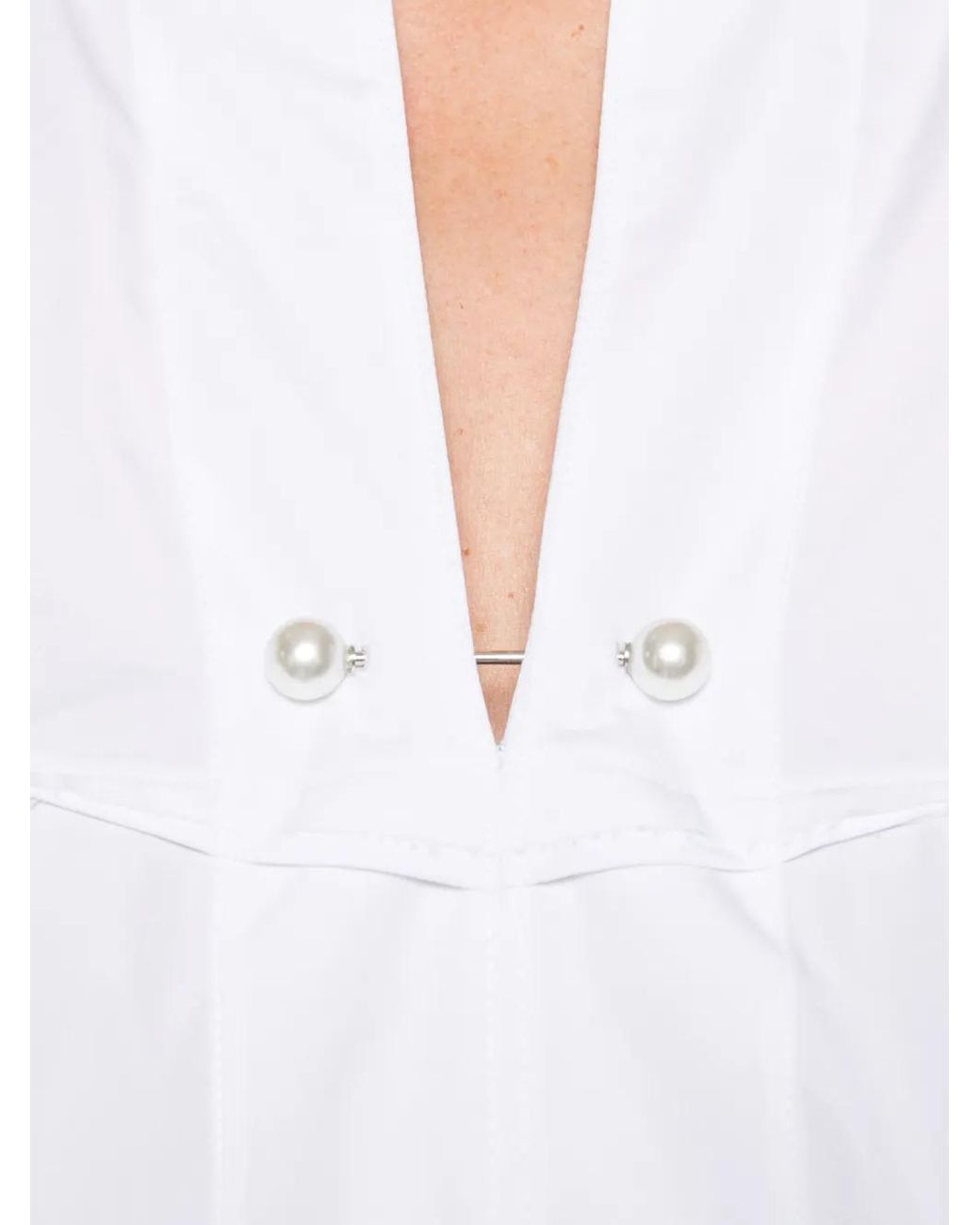 Nackiyé White Odalique Puff-Sleeve Blouse