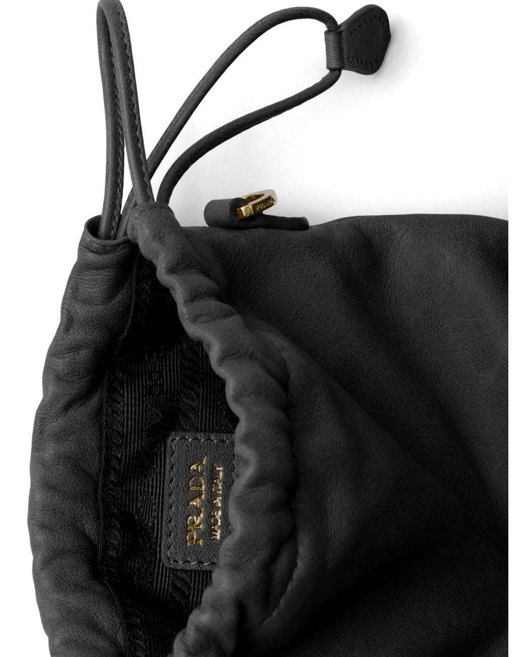 Prada Black Nappa Leather Pouch
