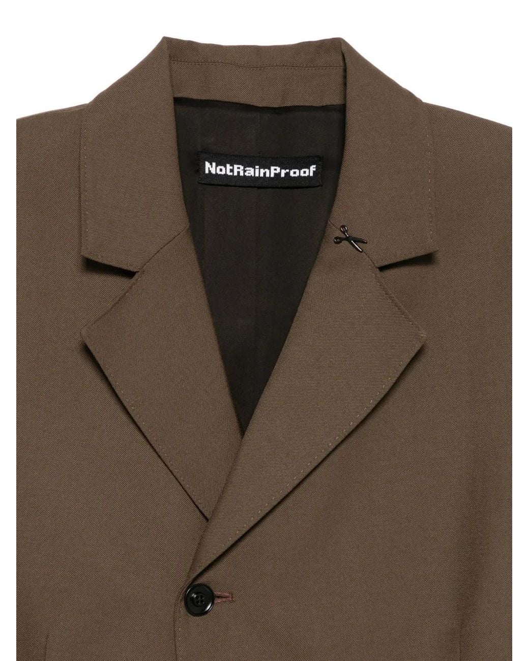 Notrainproof Brown Scissors-Brooch Blazer for men