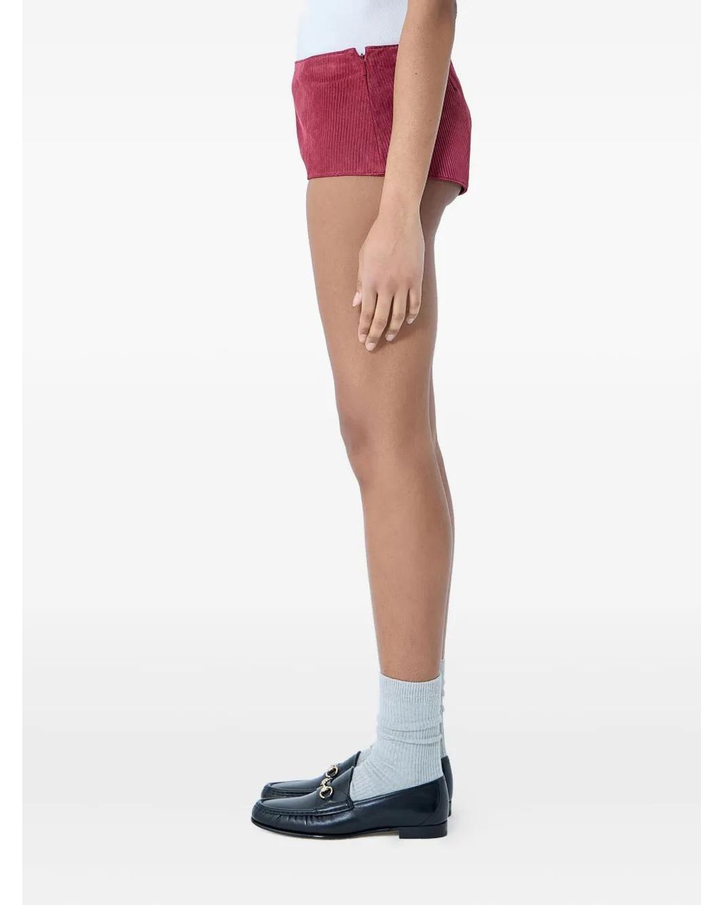 Gucci White Suede Mini Shorts