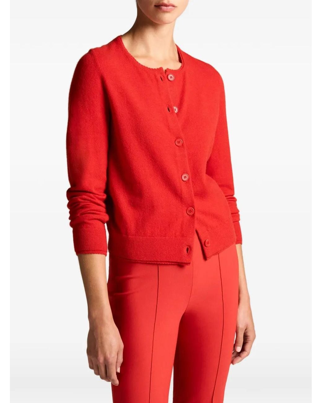Vince Red Buttoned Cardigan