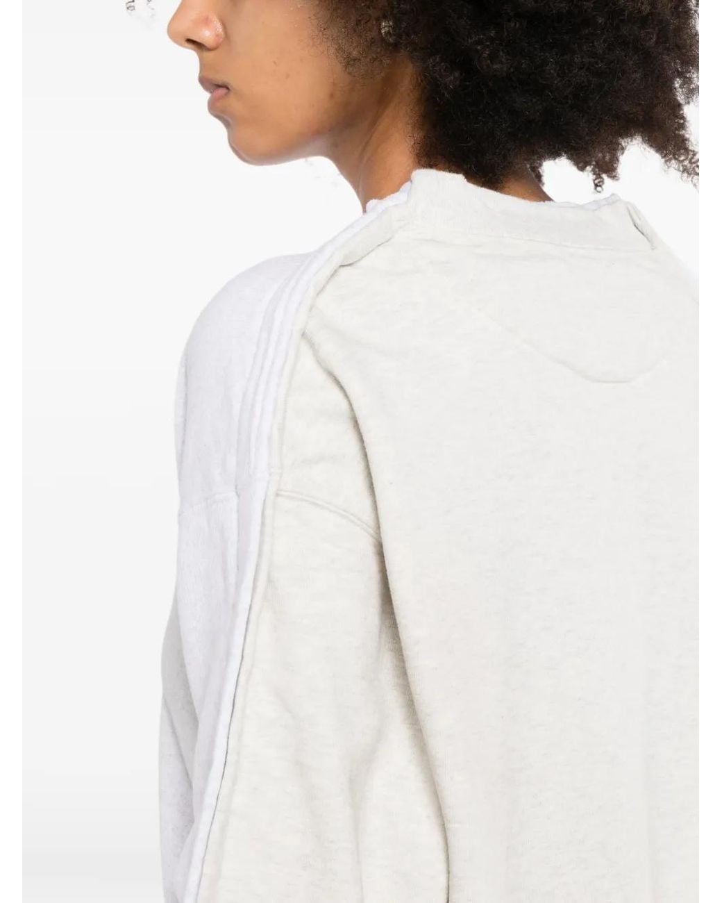 Maison Mihara Yasuhiro White Pullover Mit Logo-Patch