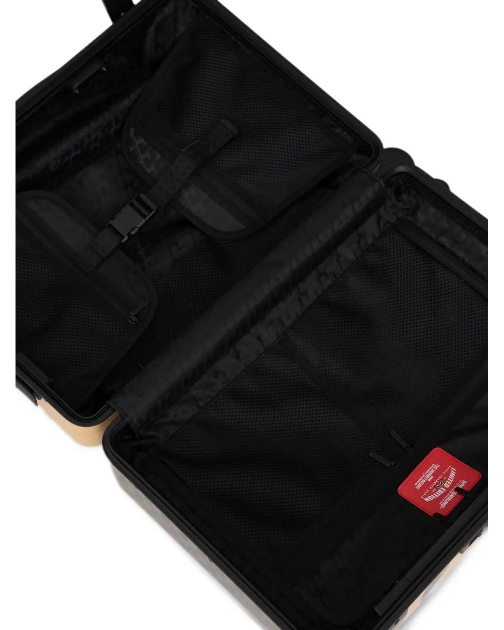 Sprayground Black Designer Drip Suitcase