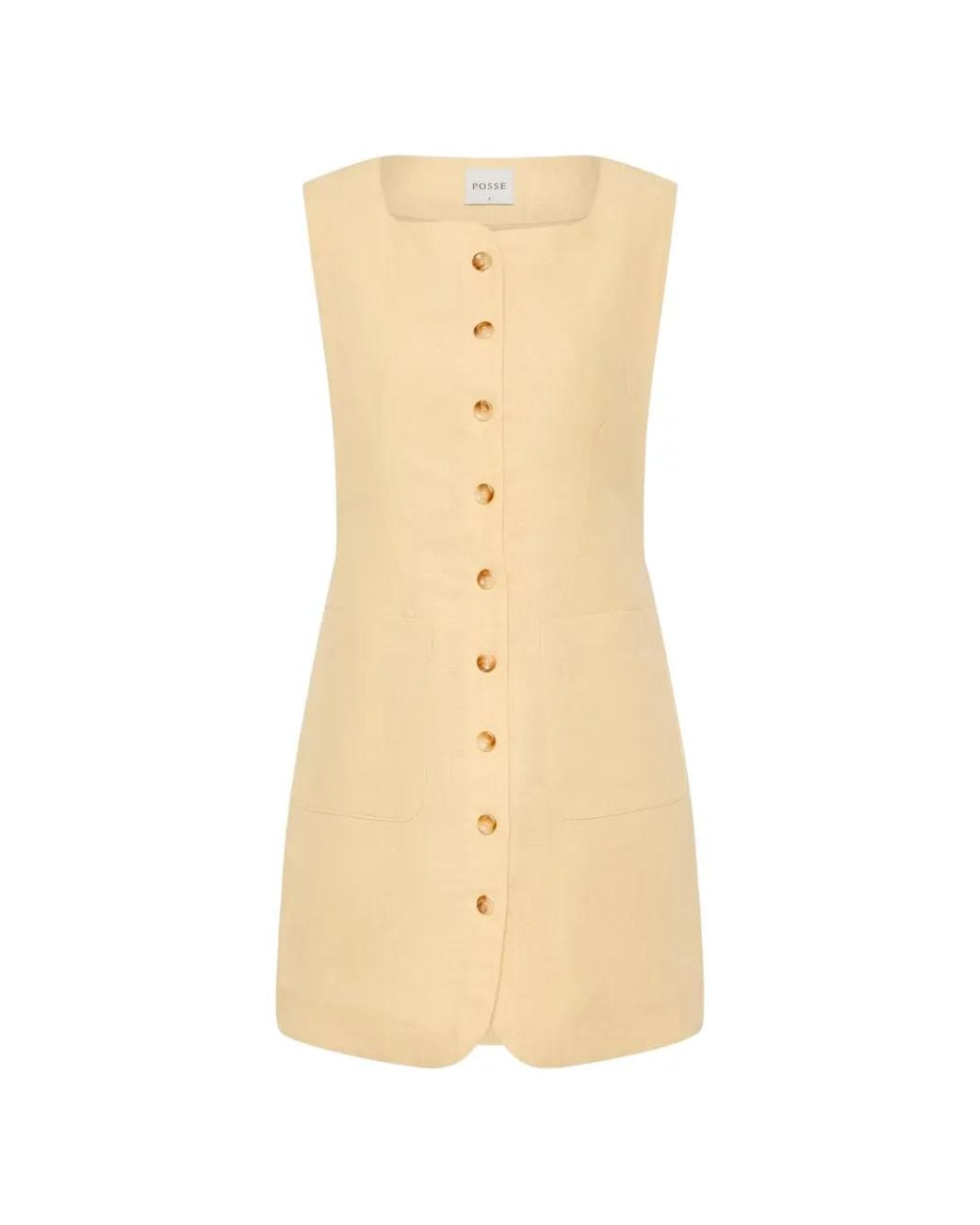 Posse Natural Emma Button-Down Mini Dress