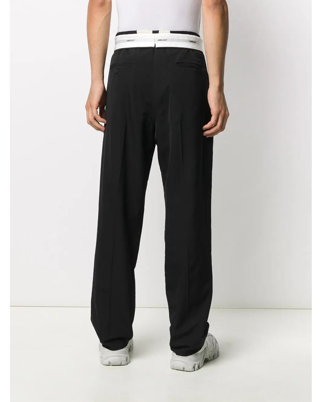 Ambush Black Folded Waist Trousers