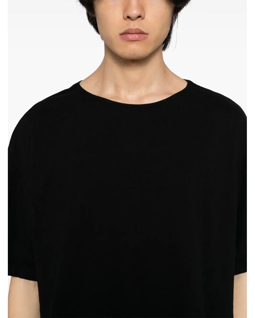 Forme D'expression Black Cotton T-Shirt for men