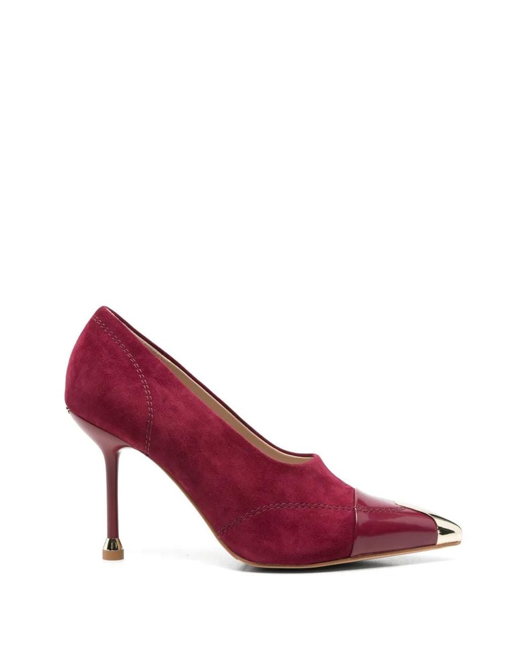 Liu Jo Purple Metal-Tip Suede Pumps