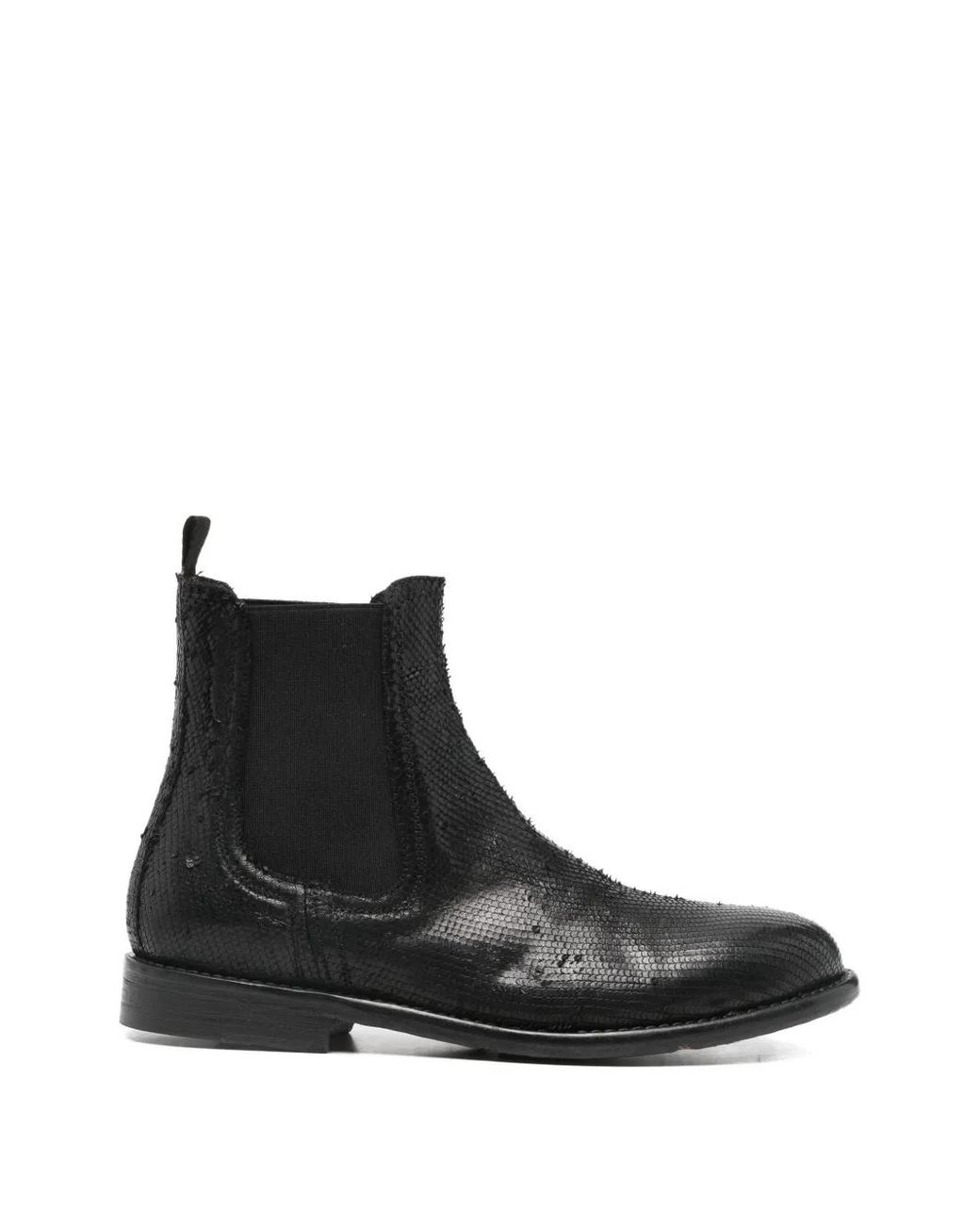 SOMMET Black Textured Chelsea Boots