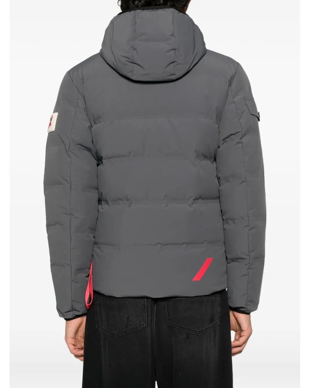 AFTER LABEL Gray Pinzolo Quilted Hooded Jacket for men