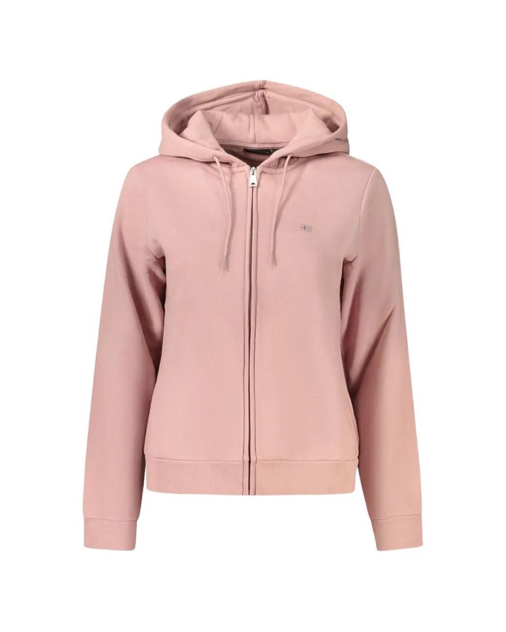 Napapijri Pink Aurora Zip-Up Cotton Hoodie