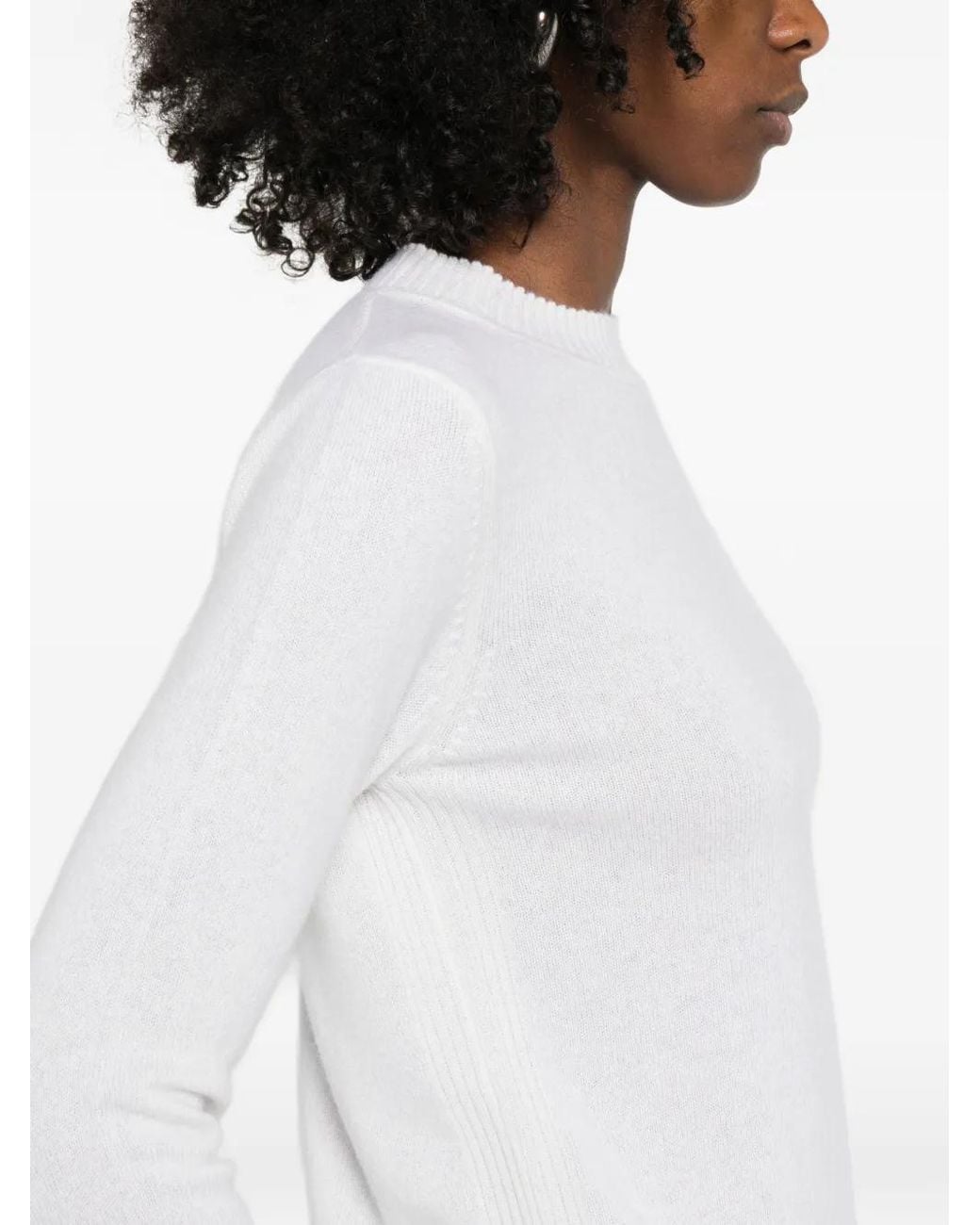Purotatto White Crew-Neck Sweater