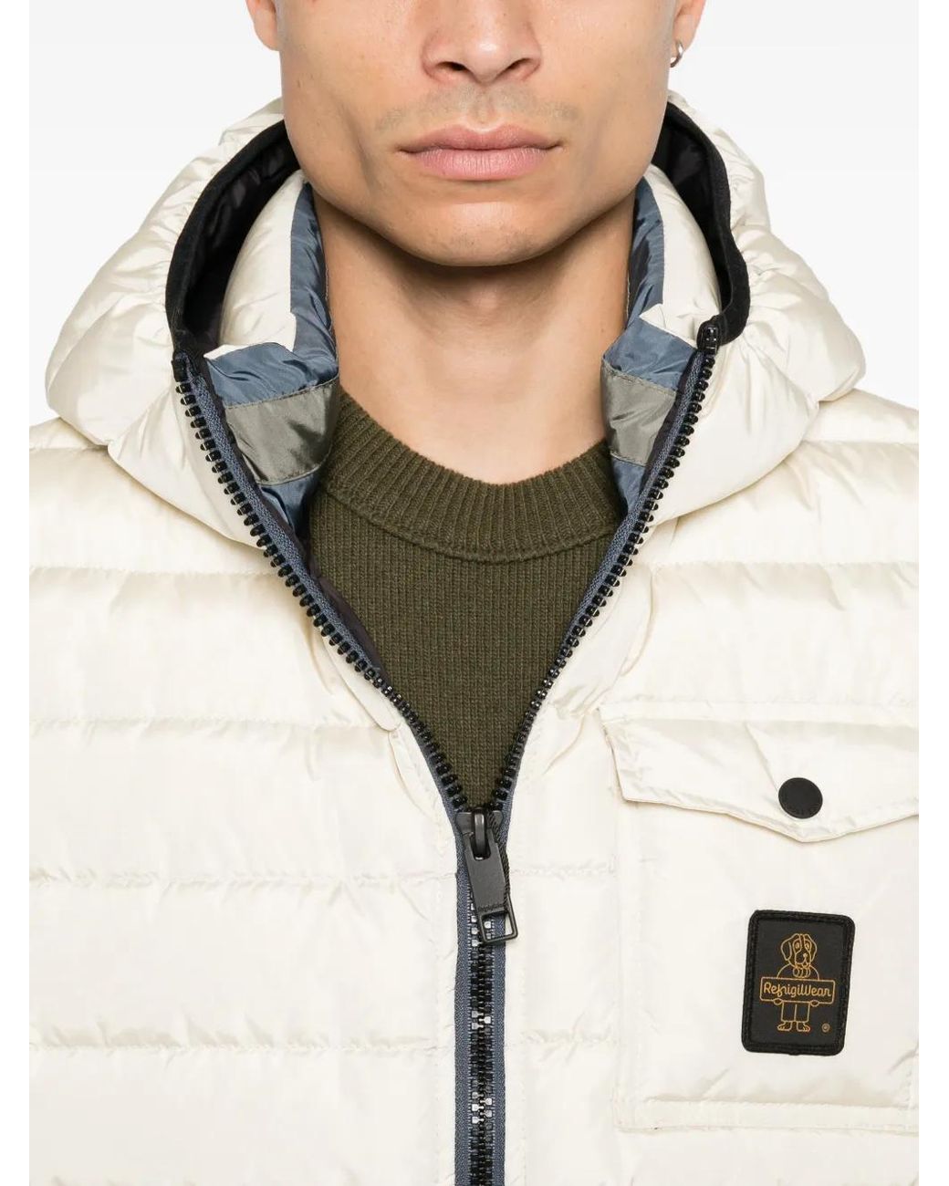Refrigiwear White Hunter Hooded Jacket for men