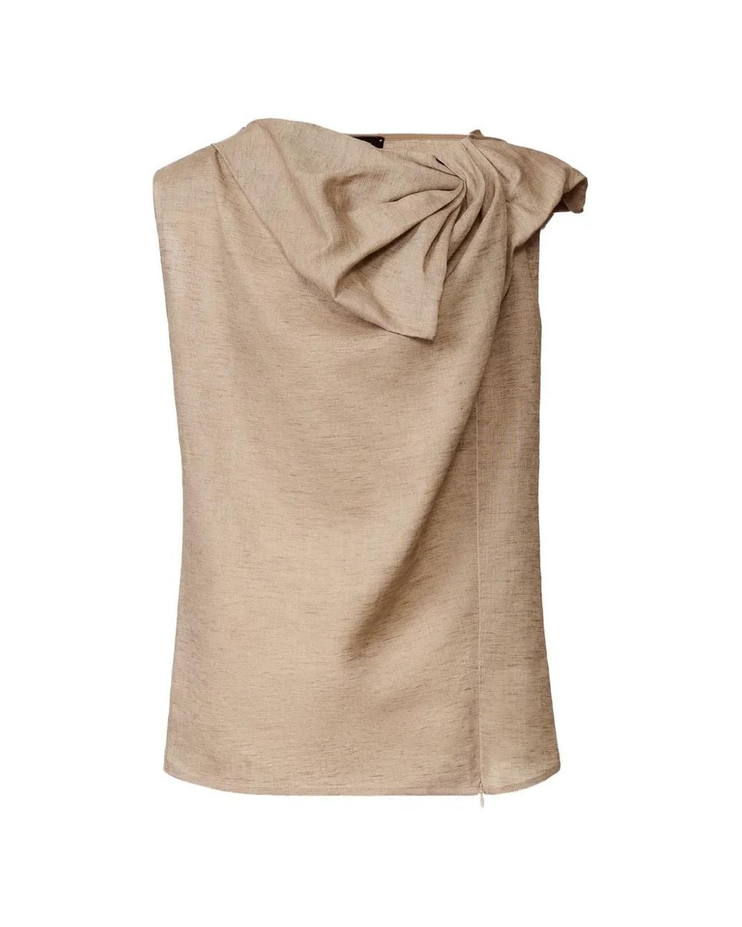 Fabiana Filippi Natural Drape Sleeveless Top