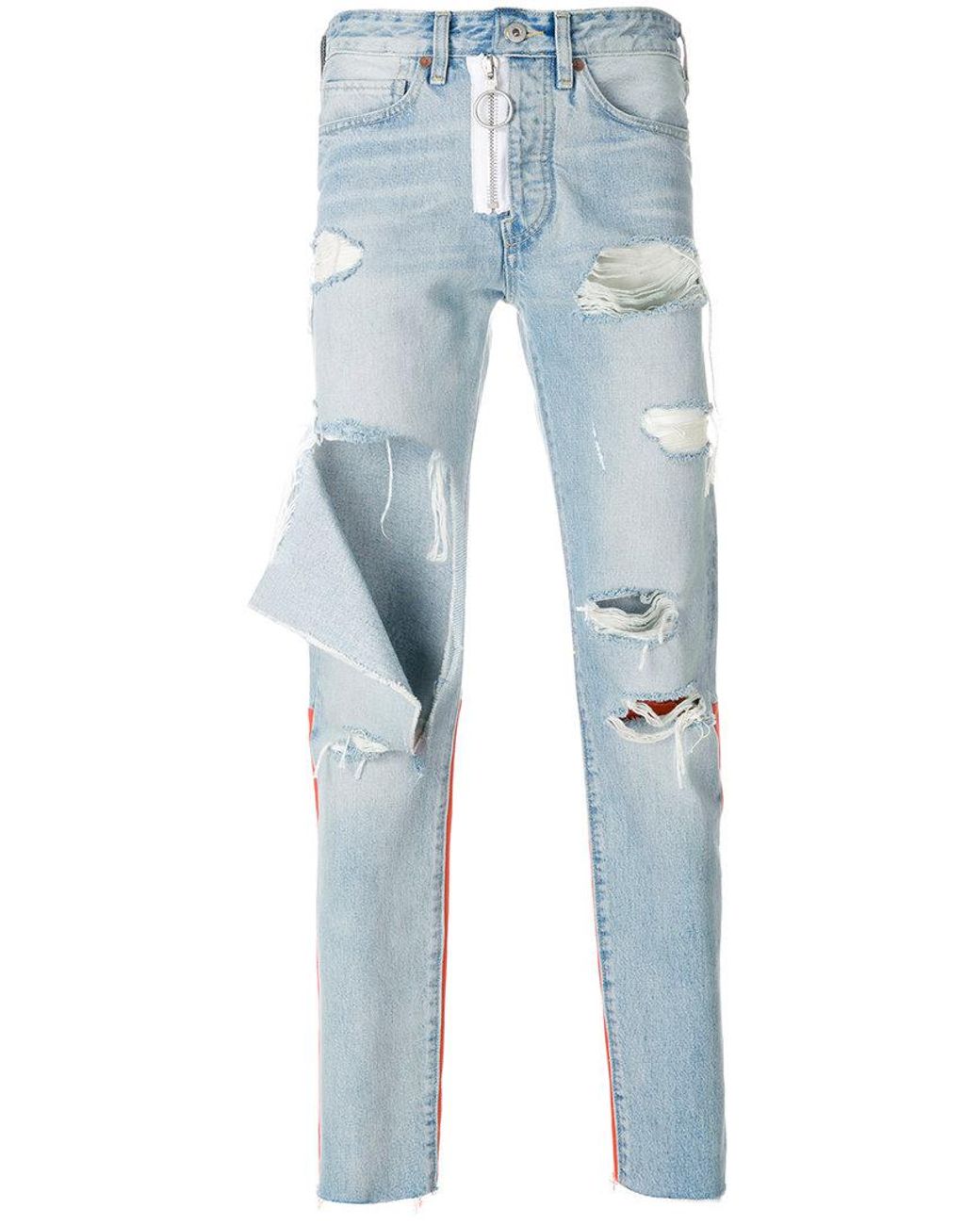 Off-White c/o Virgil Abloh X Levi's Made & Crafted Slim Fit Jeans in Blue  for Men | Lyst