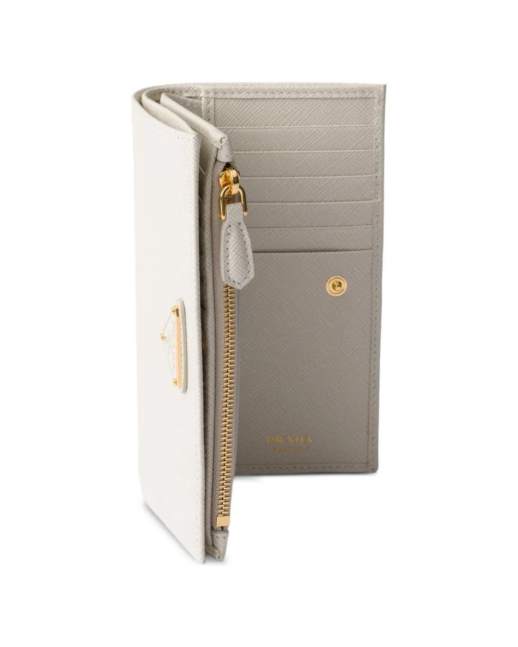 Prada Natural Large Saffiano Leather Wallet
