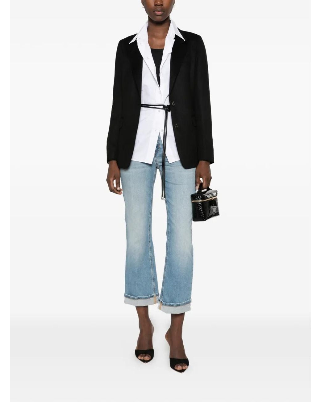 Drykorn White Turn-Up Cuff Jeans