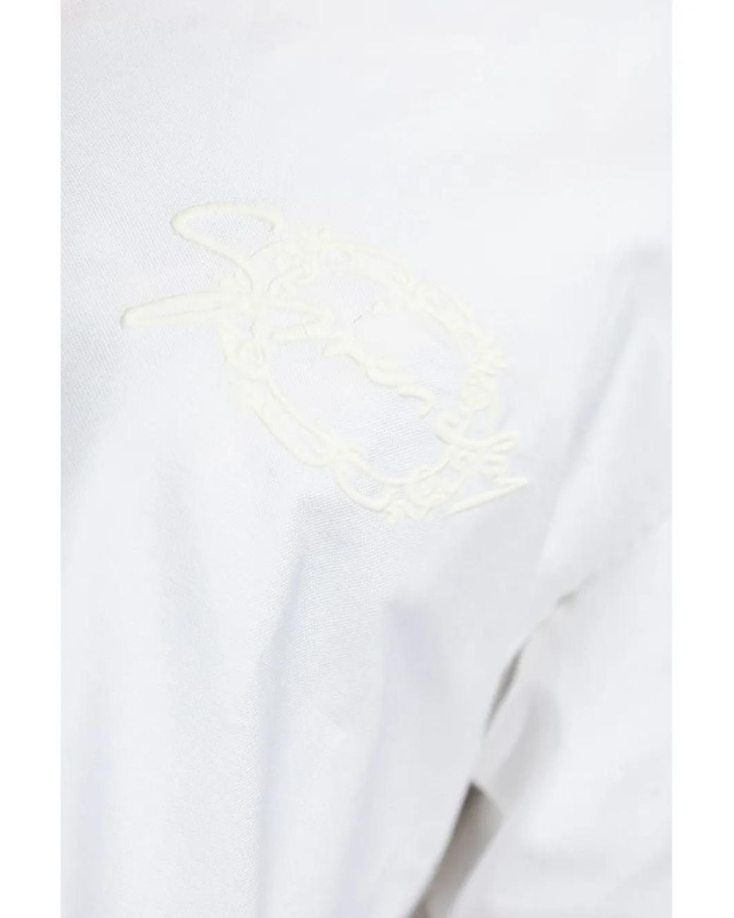 Givenchy White Logo-Embroidered Shirt for men