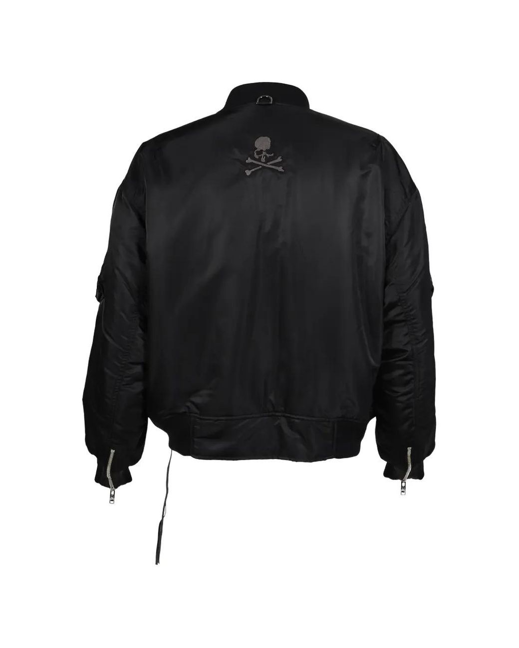 MASTERMIND WORLD Black Reversible Skull-Embroidered Bomber Jacket for men