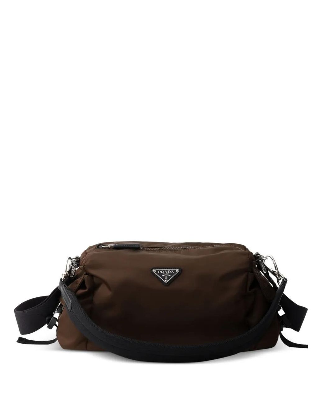 Prada Black Explore Re-Nylon And Leather Bag for men