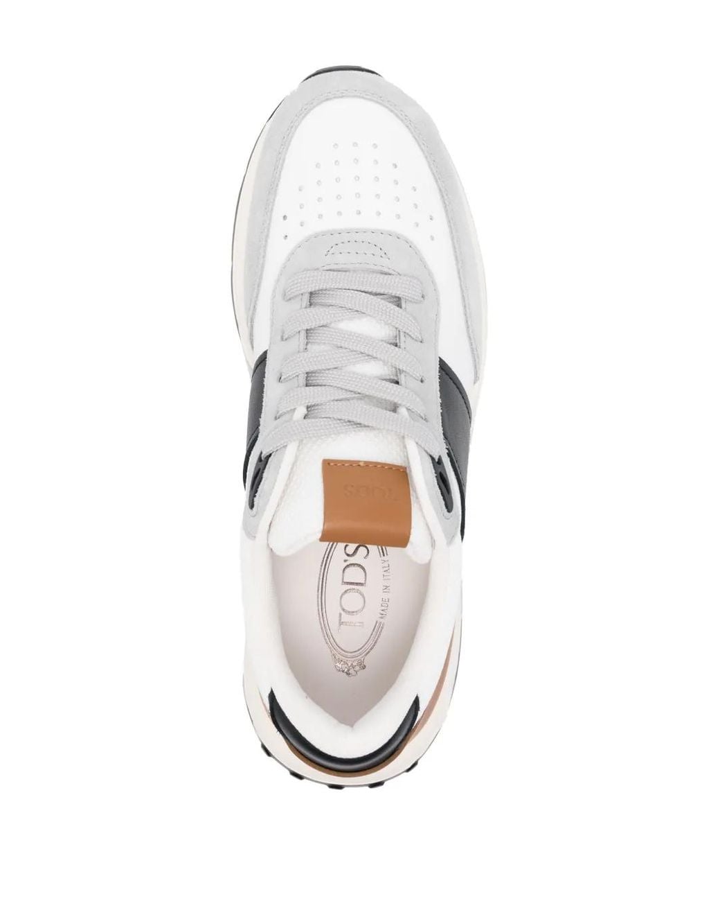 Tod's White Sneakers In Leather And Technical Fabric for men