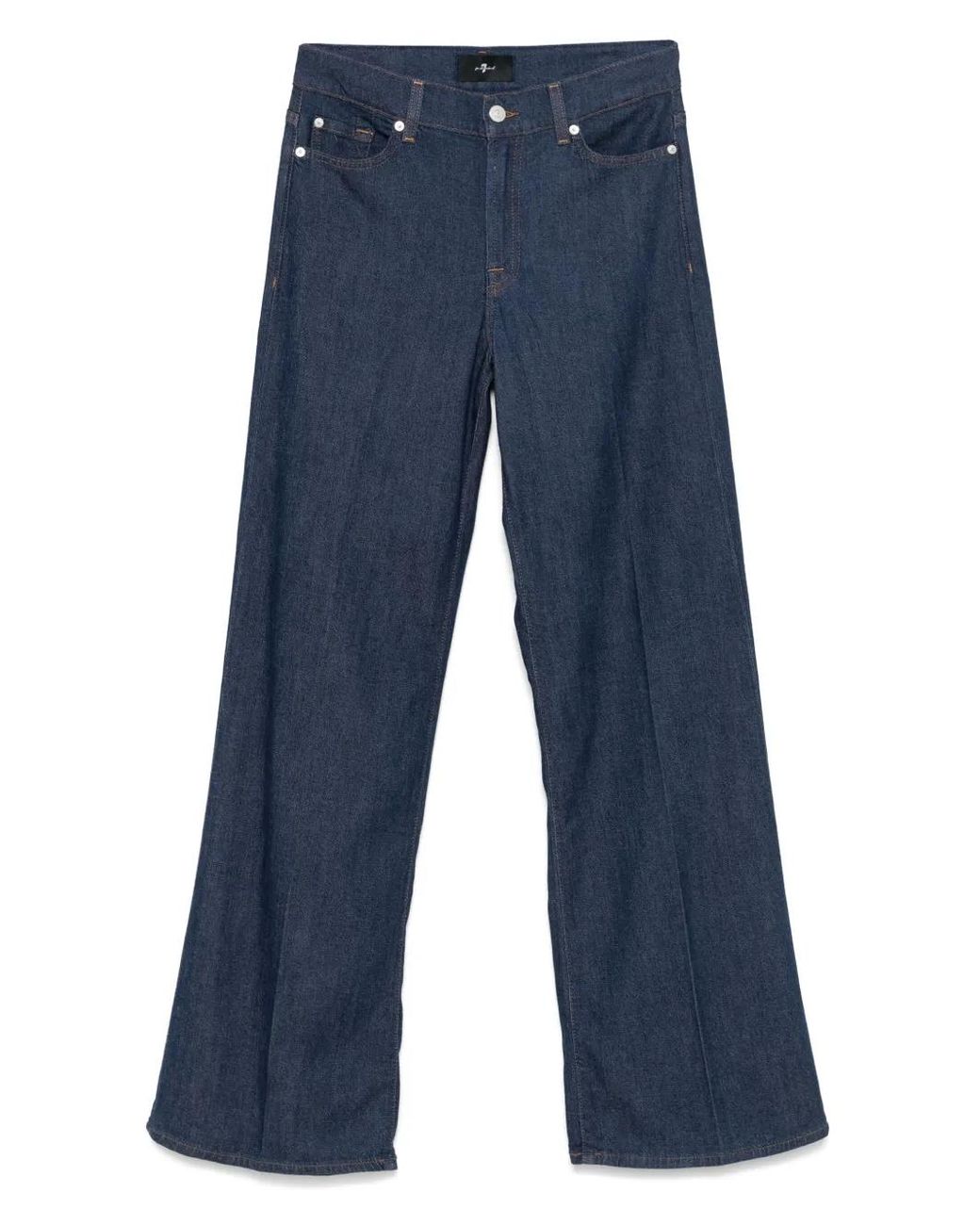 7 For All Mankind Blue Five-Pocket Jeans