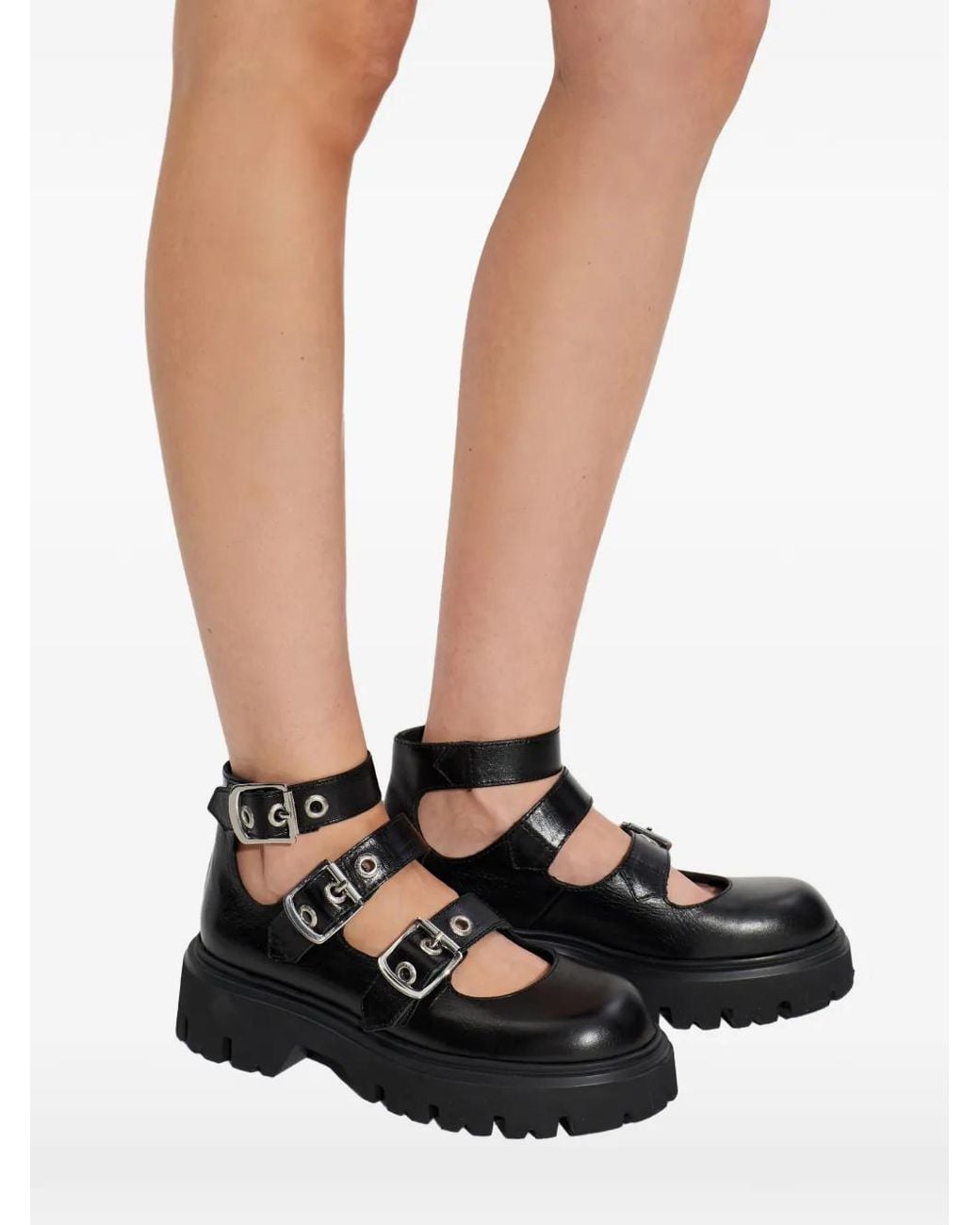 Vivienne Westwood Black Bacchus Buckled Platform Pumps