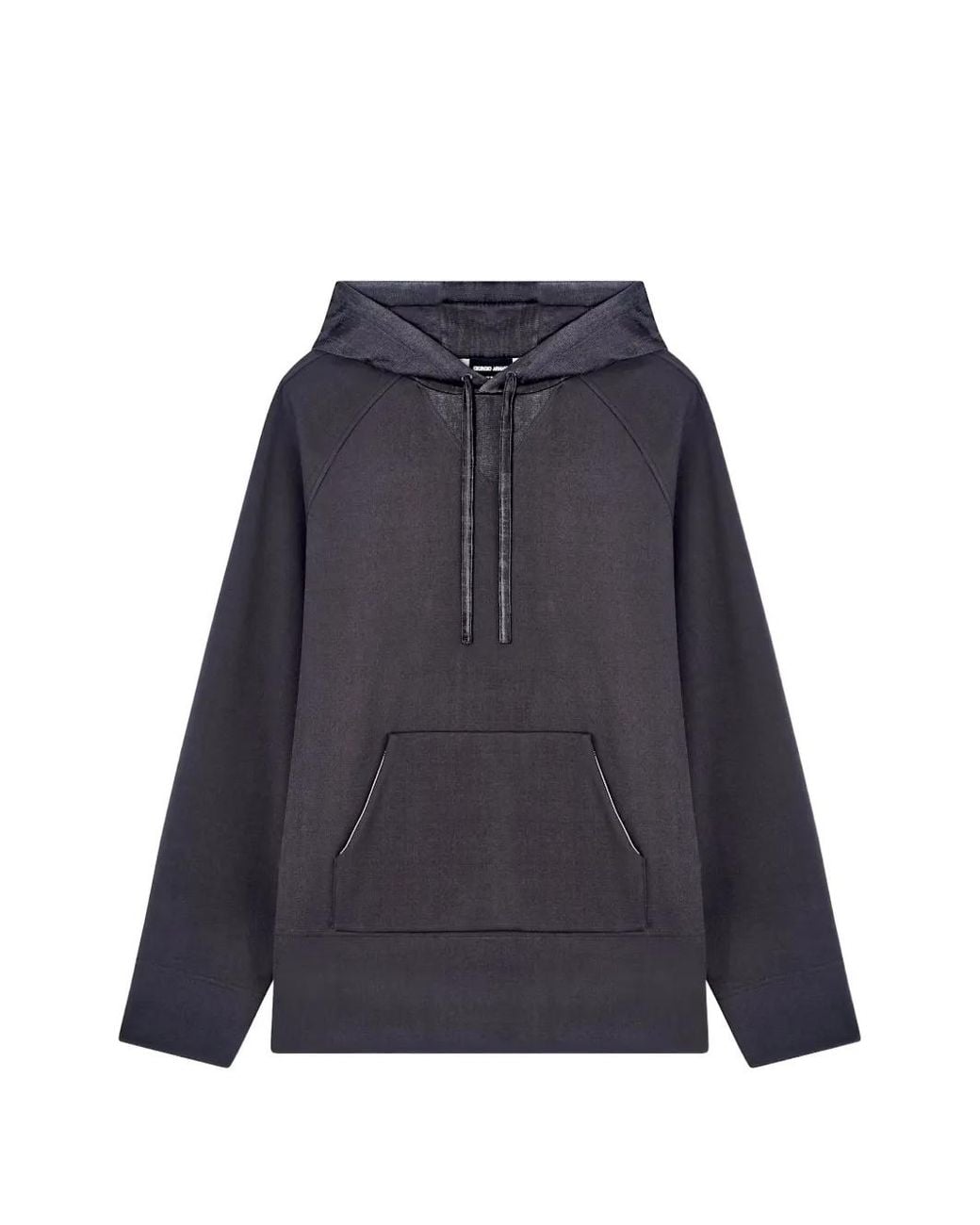 Giorgio Armani Blue Raglan-Sleeve Hoodie